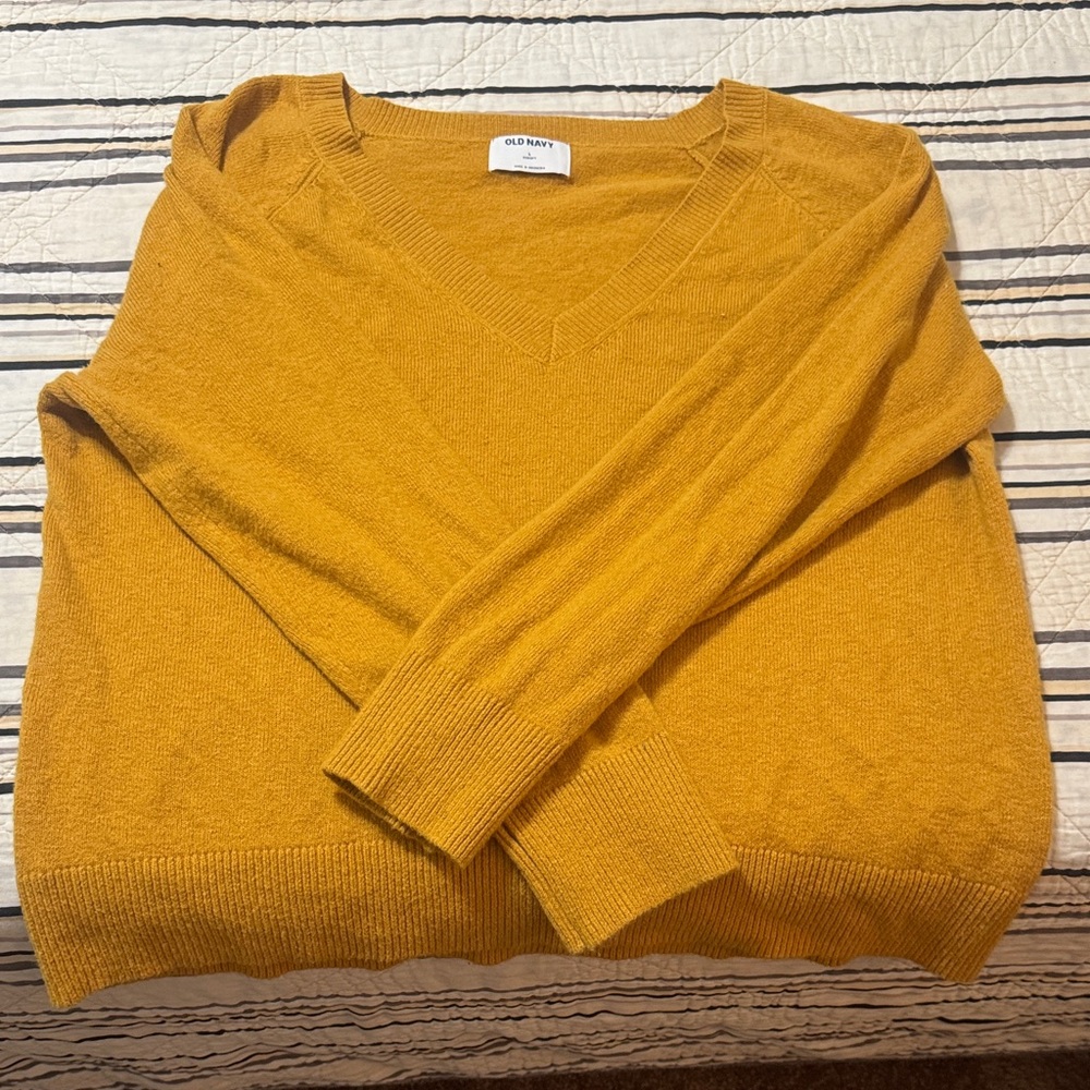 Old Navy Golden V-Neck Women's Sweater